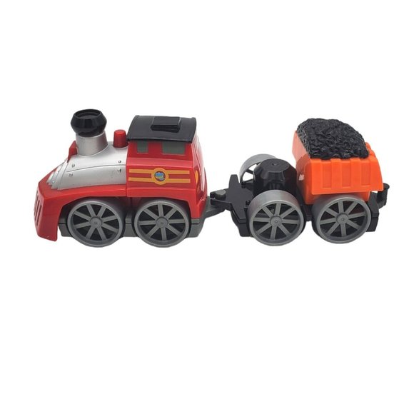 Mega Bloks incomplete train/truck parts freight timber logging wood coal toy.‎ - Picture 1 of 5